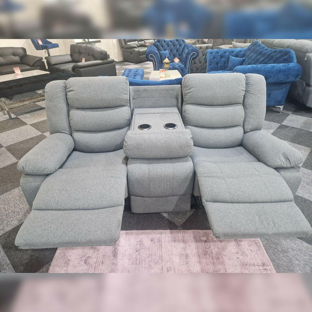 ROMA FABRIC SOFA 3+2 SEATER GREY
