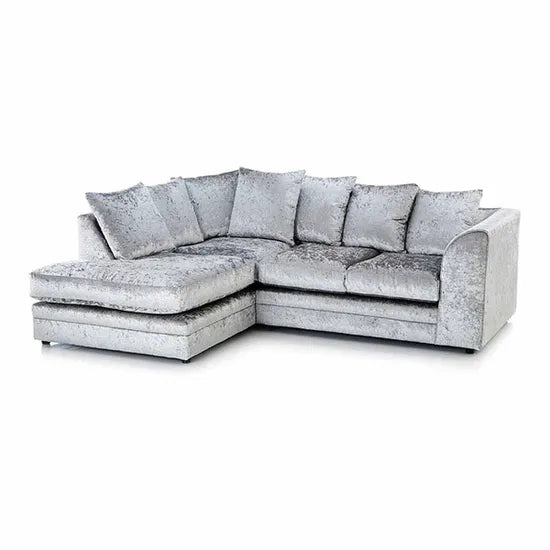 CRUSHED VELVET CORNER SOFA