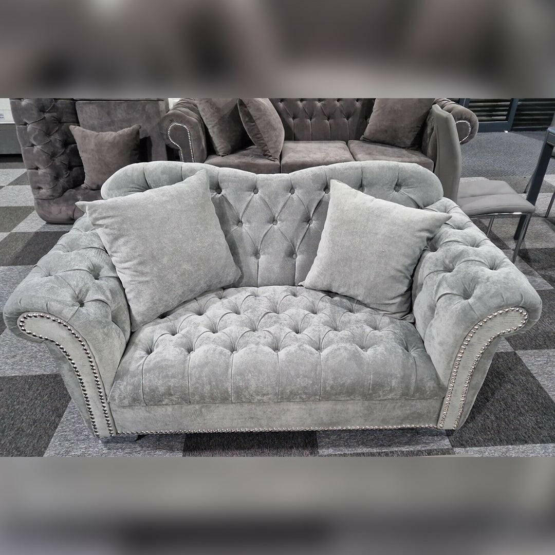 ELEGANCE CHESTERFIELD SOFA 3+2 GREY