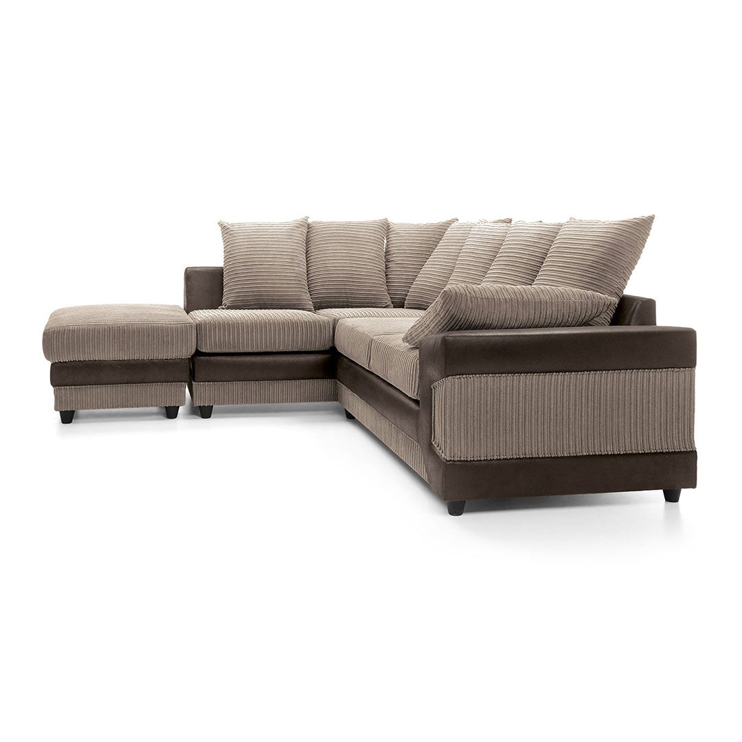 DINO CORNER SOFA BEIGE AND BROWN