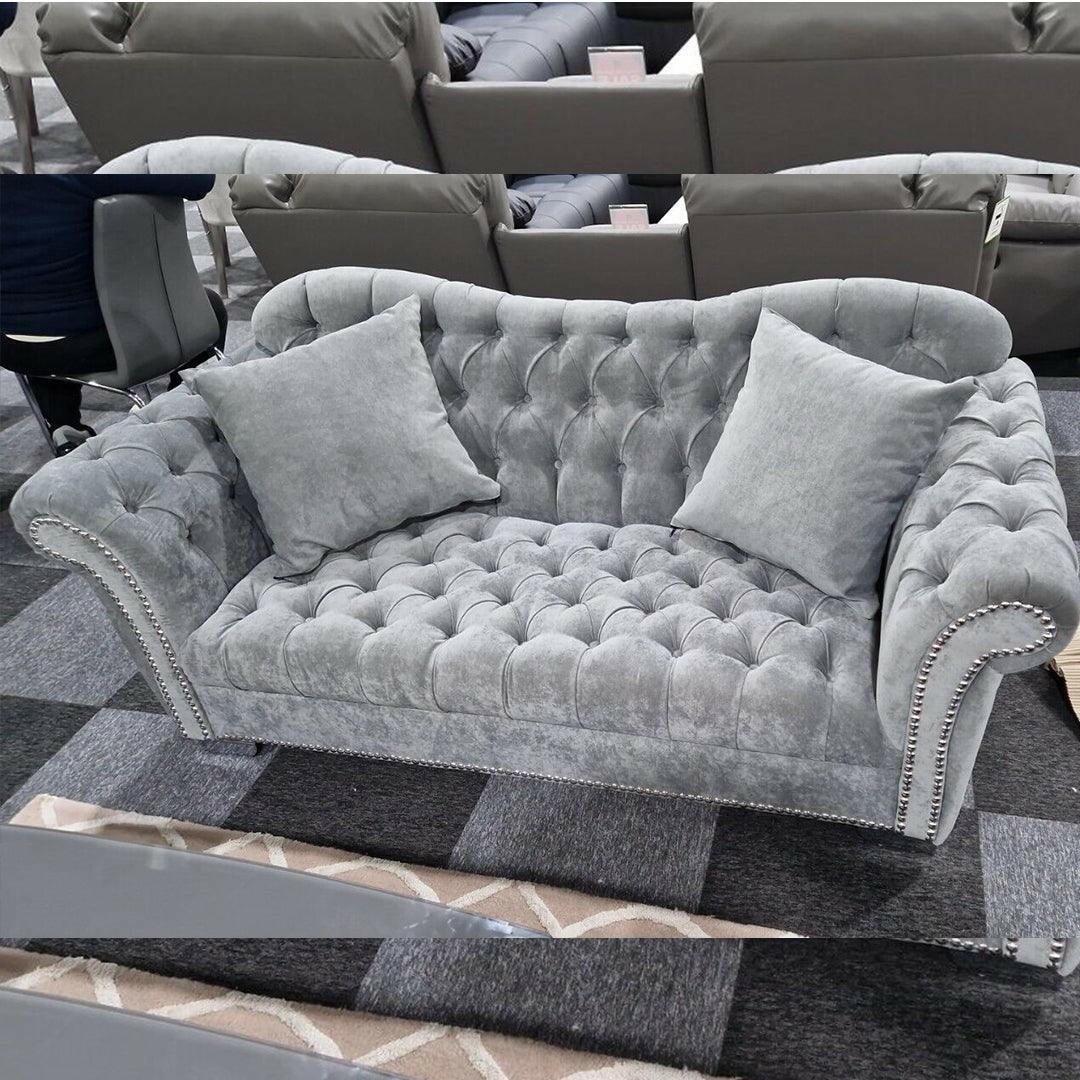 ELEGANCE CHESTERFIELD SOFA 3+2 GREY