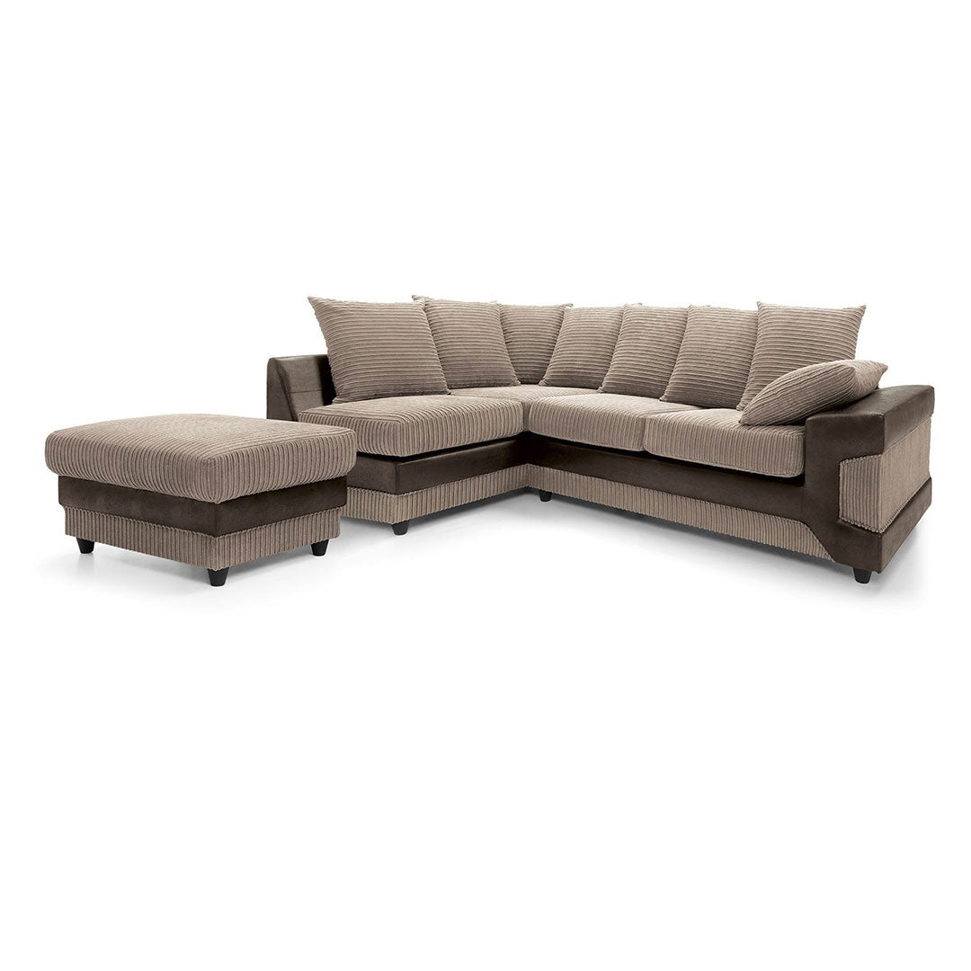 DINO CORNER SOFA BEIGE AND BROWN