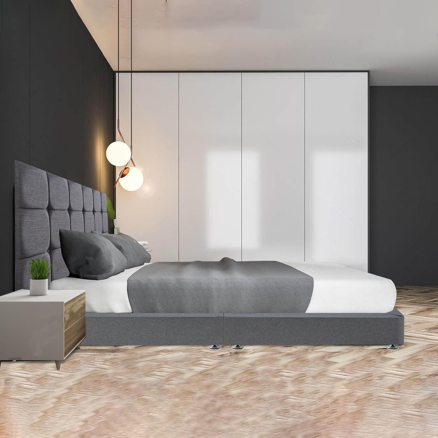 DIVAN BED CUBED HEADBOARD