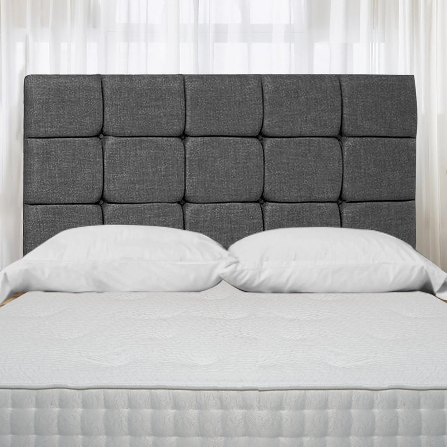 DIVAN  BED CUBED HEADBOARD