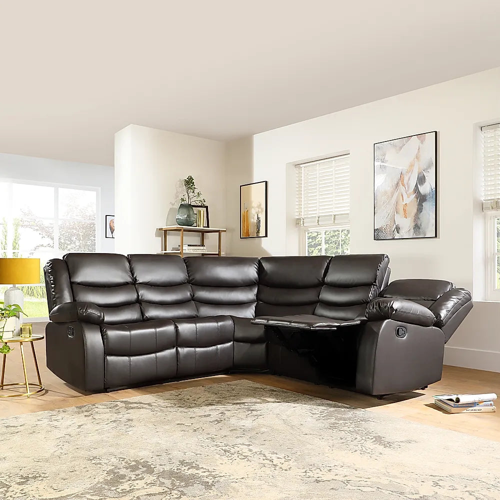 ROMA LEATHER RECLINER CORNER SOFA