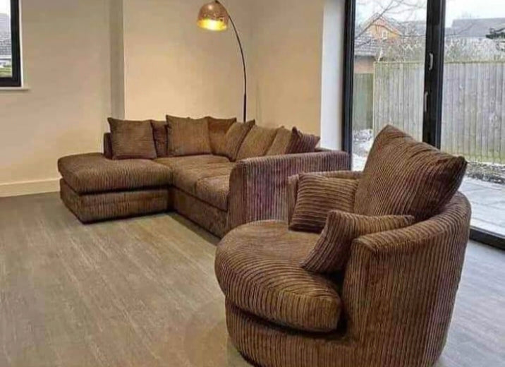 LUXURY JUMBO CORD CORNER SOFAS – ULTIMATE COMFORT, UNBEATABLE STYLE!