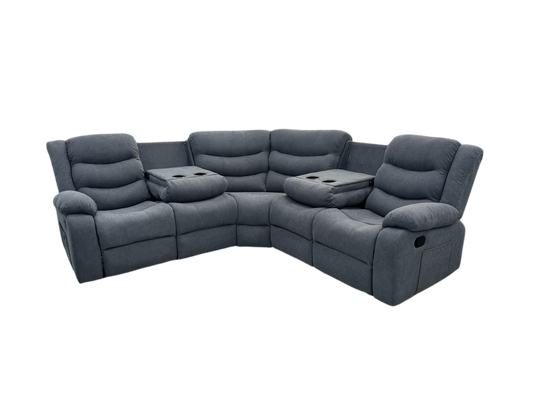 Sorrentino Grey Fabric Corner Sofa