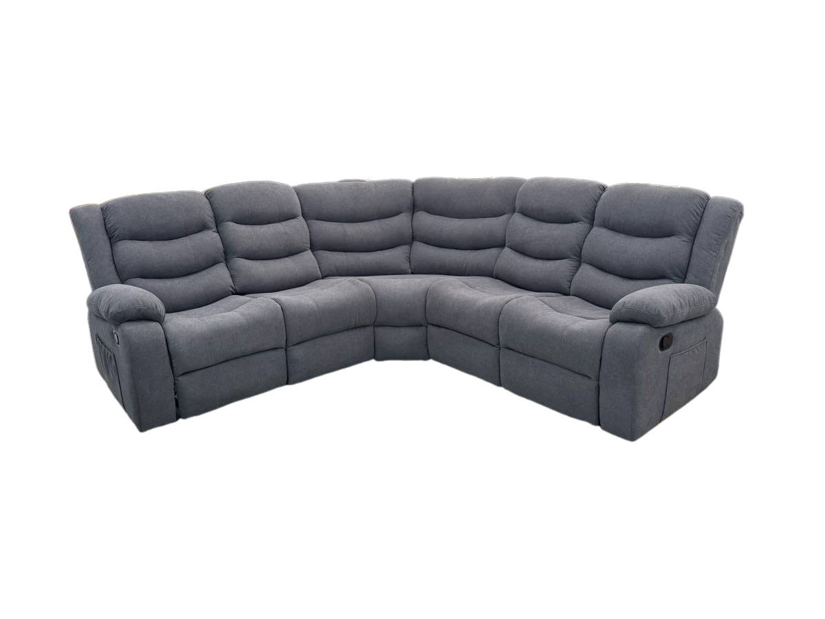 Sorrentino Grey Fabric Corner Sofa