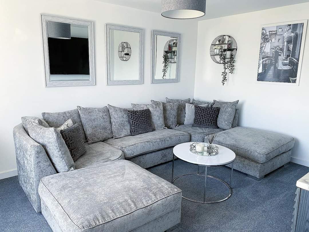 The Bishop Luxe U-Shape Sofa — Comes with 2 Giant Removable Stools!