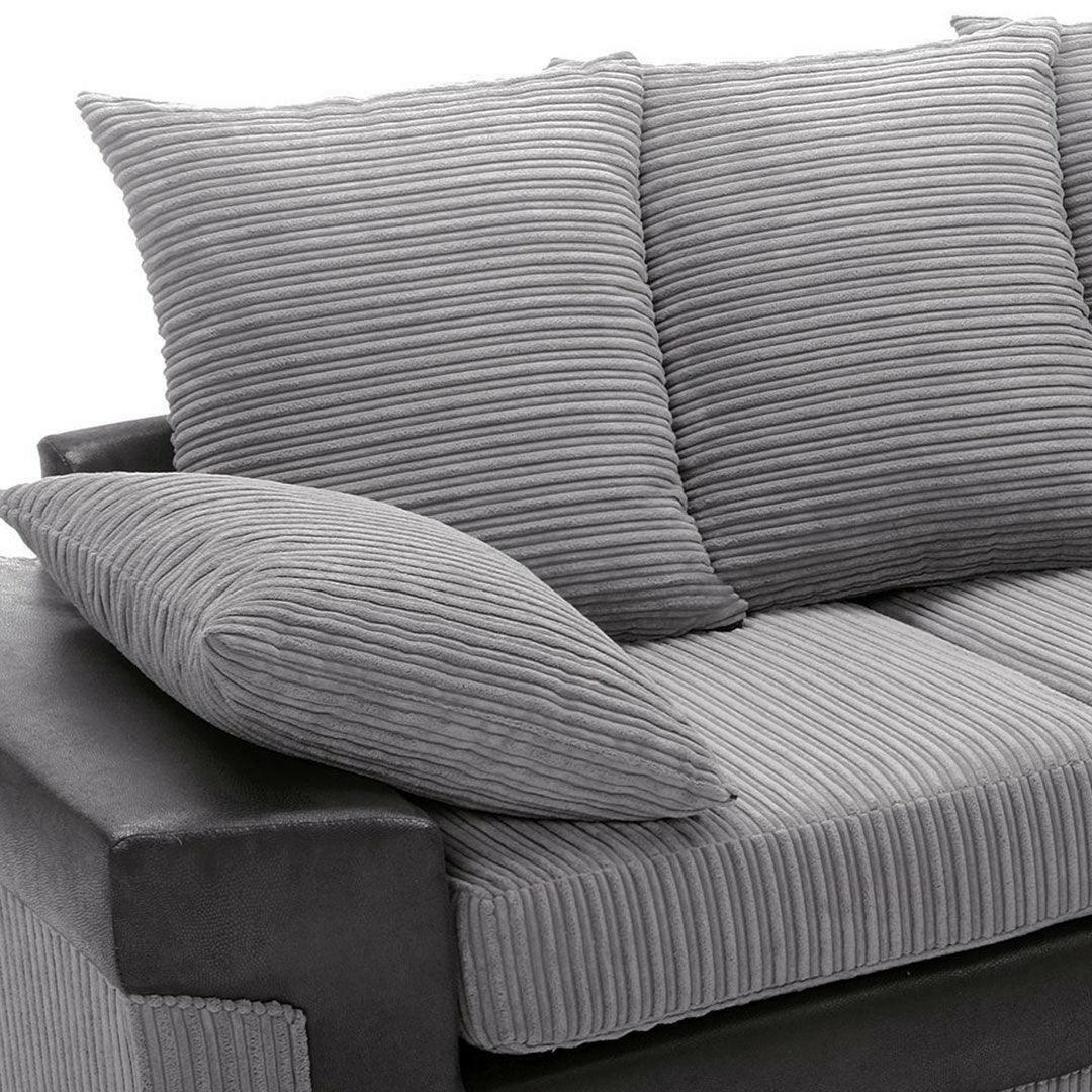 DINO CORNER SOFA GREY AND BLACK