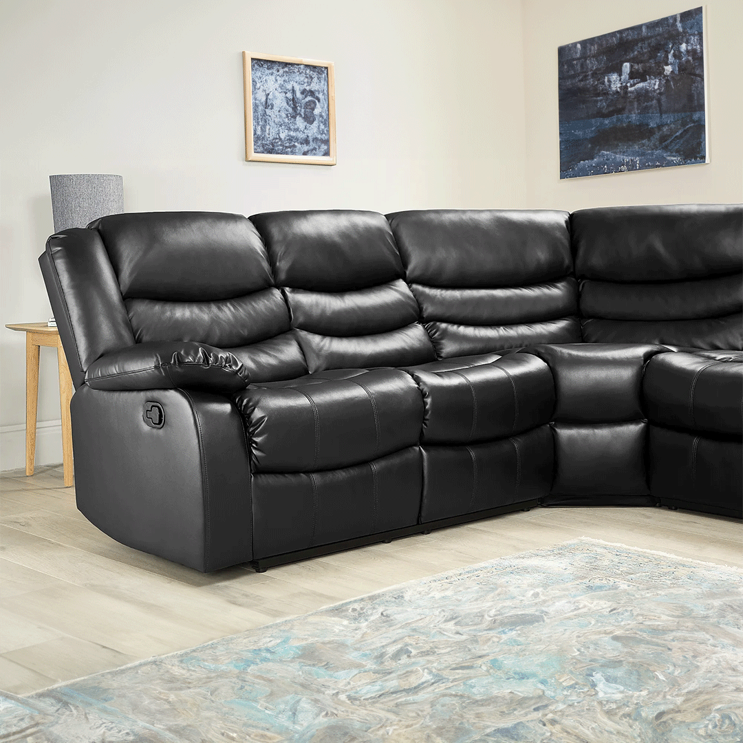 ROMA LEATHER RECLINER CORNER SOFA