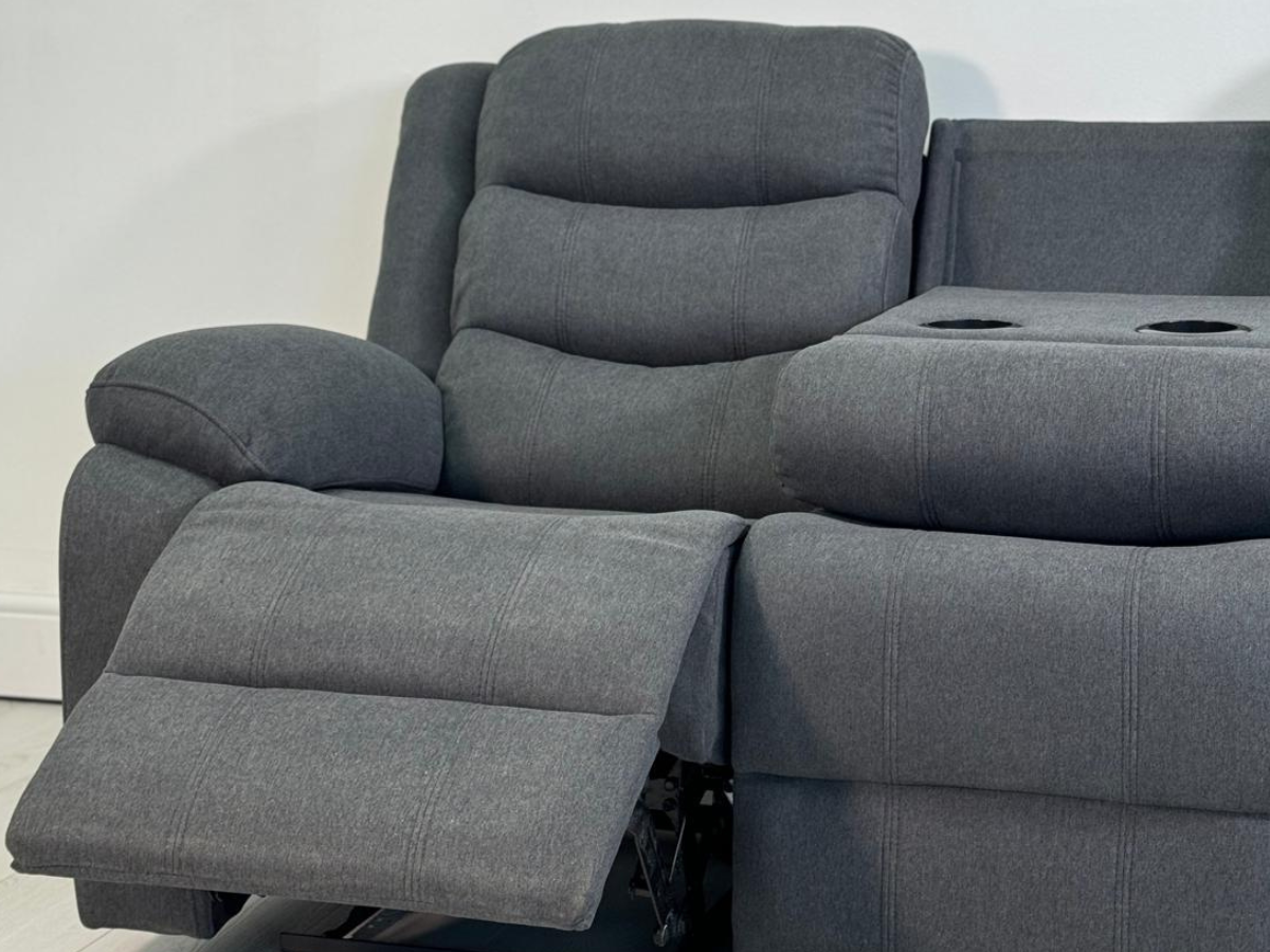 Sorrentino Grey Fabric Corner Sofa