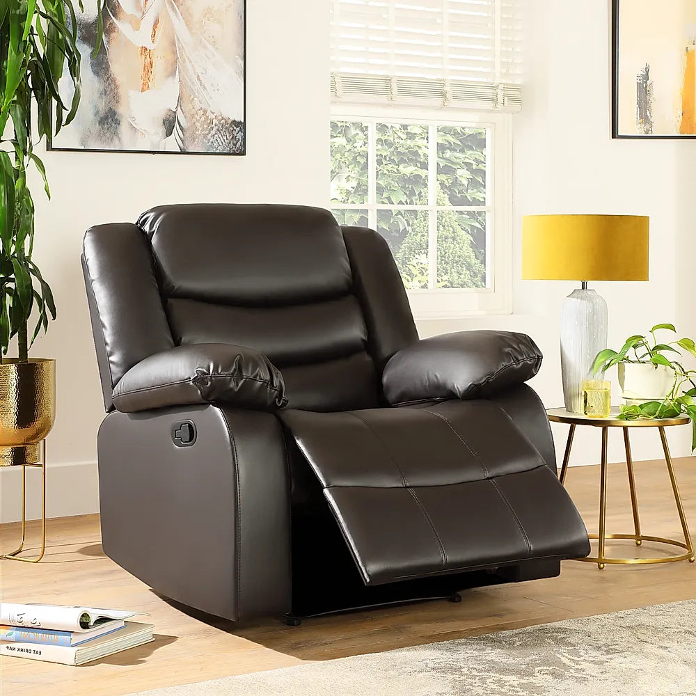 ROMA LEATHER RECLINER SOFA ARMCHAIR