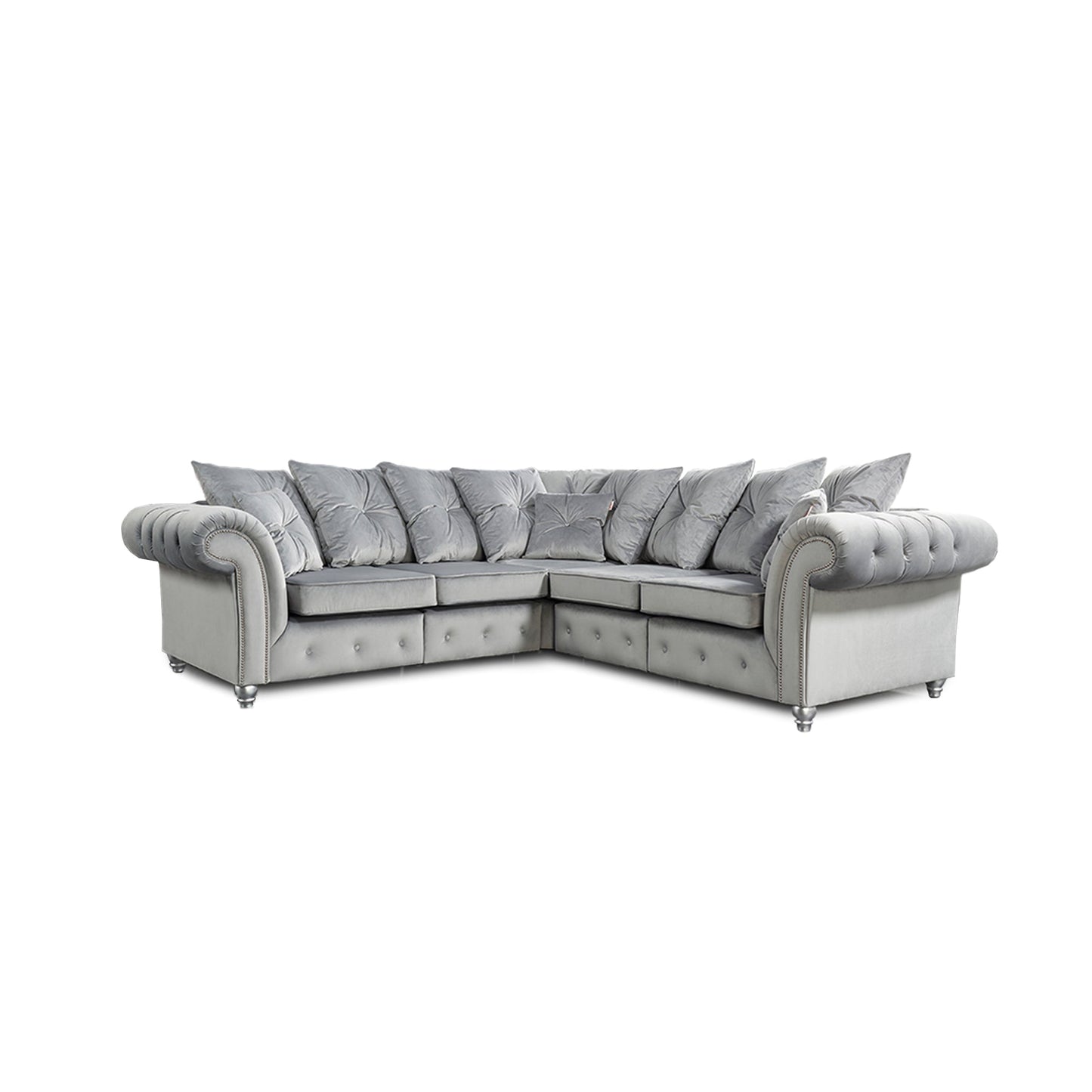 OLYMPIA PLUSH VELVET COMFORTABLE STYLISH CHESTERFIELD CORNER SOFA