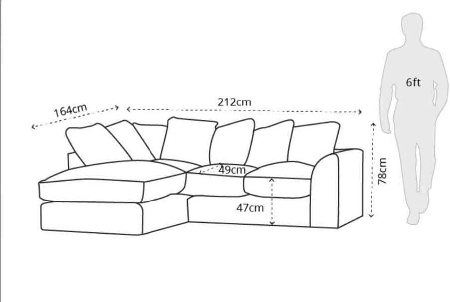 CRUSHED VELVET CORNER SOFA