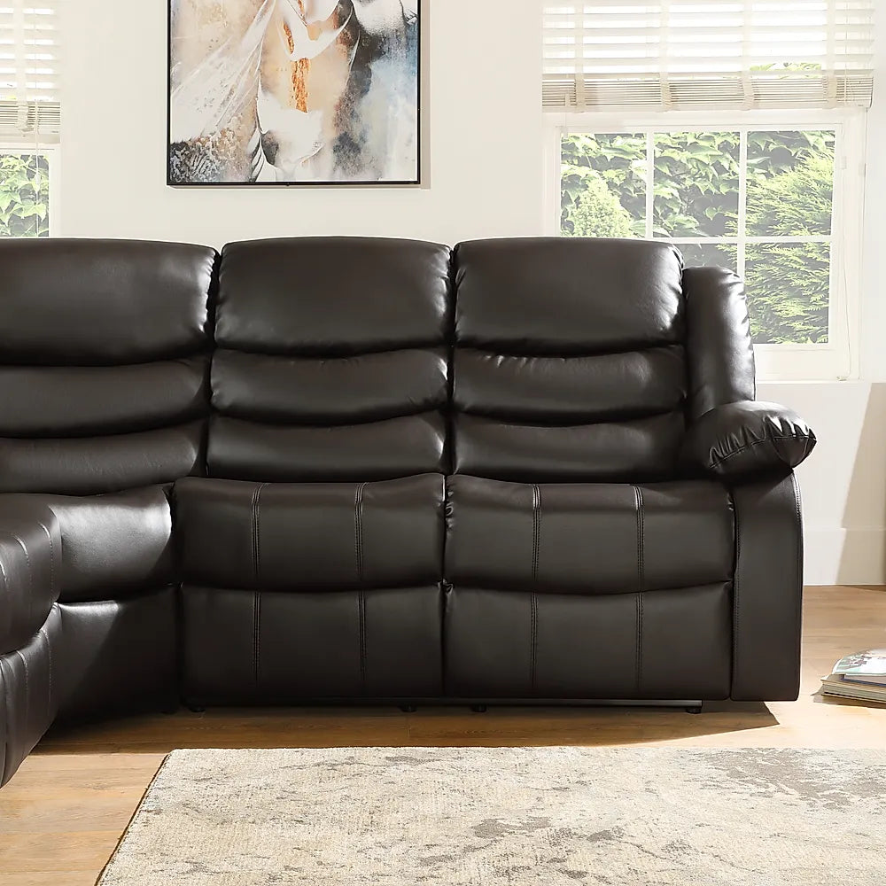 ROMA LEATHER RECLINER CORNER SOFA