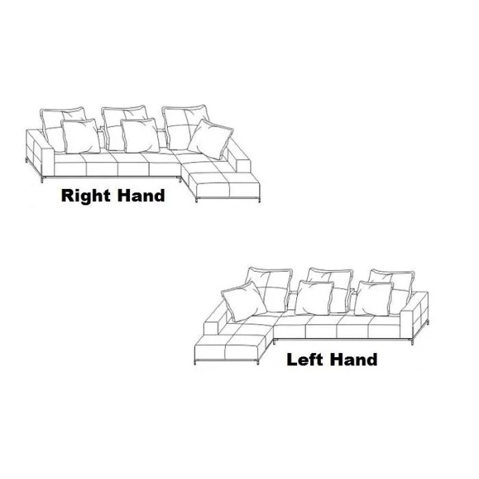 DYLAN HIGHBACK VELVET CORNER SOFA – 4-SEATER WITH PIPED DETAILING