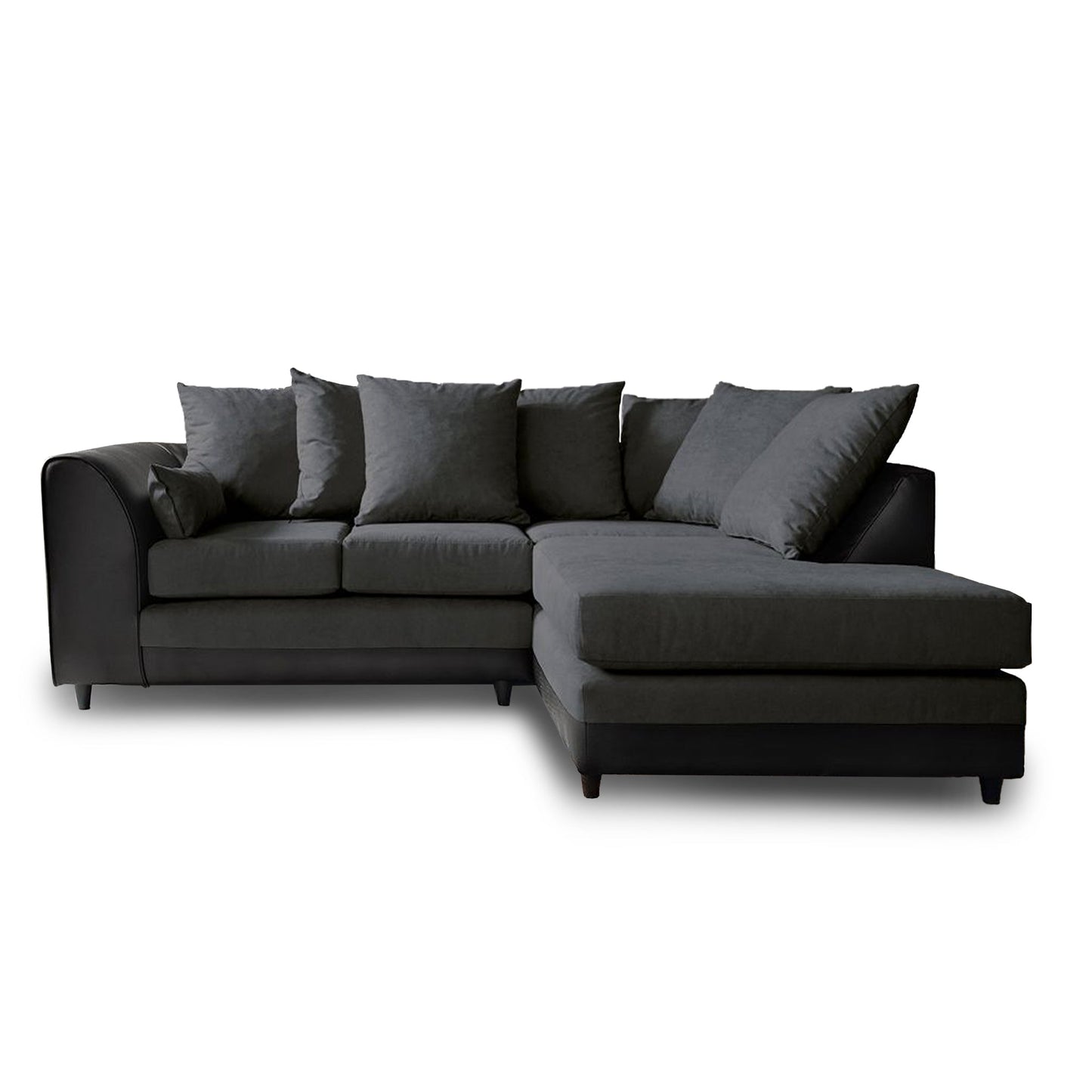 DYLAN PLUSH VELVET 4 SEATER SINGLE ARM CORNER SOFA