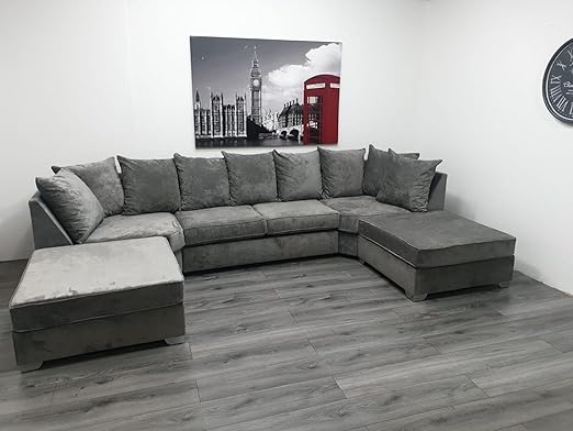 LARGE BISHOP U-SHAPE SOFA – SPACIOUS LUXURY WITH REMOVABLE STOOLS!