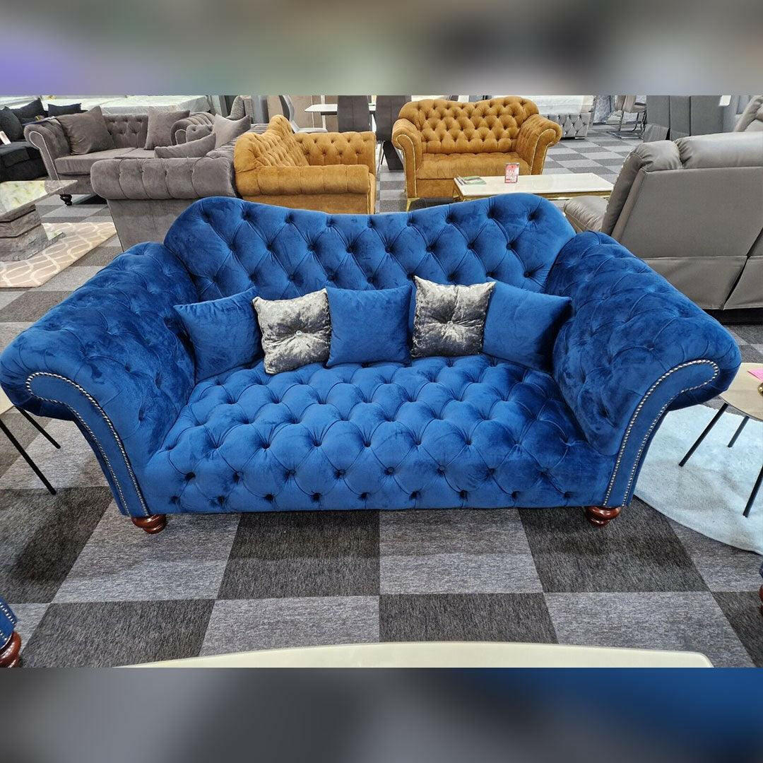 ELEGANCE CHESTERFIELD SOFA 3+2 BLUE