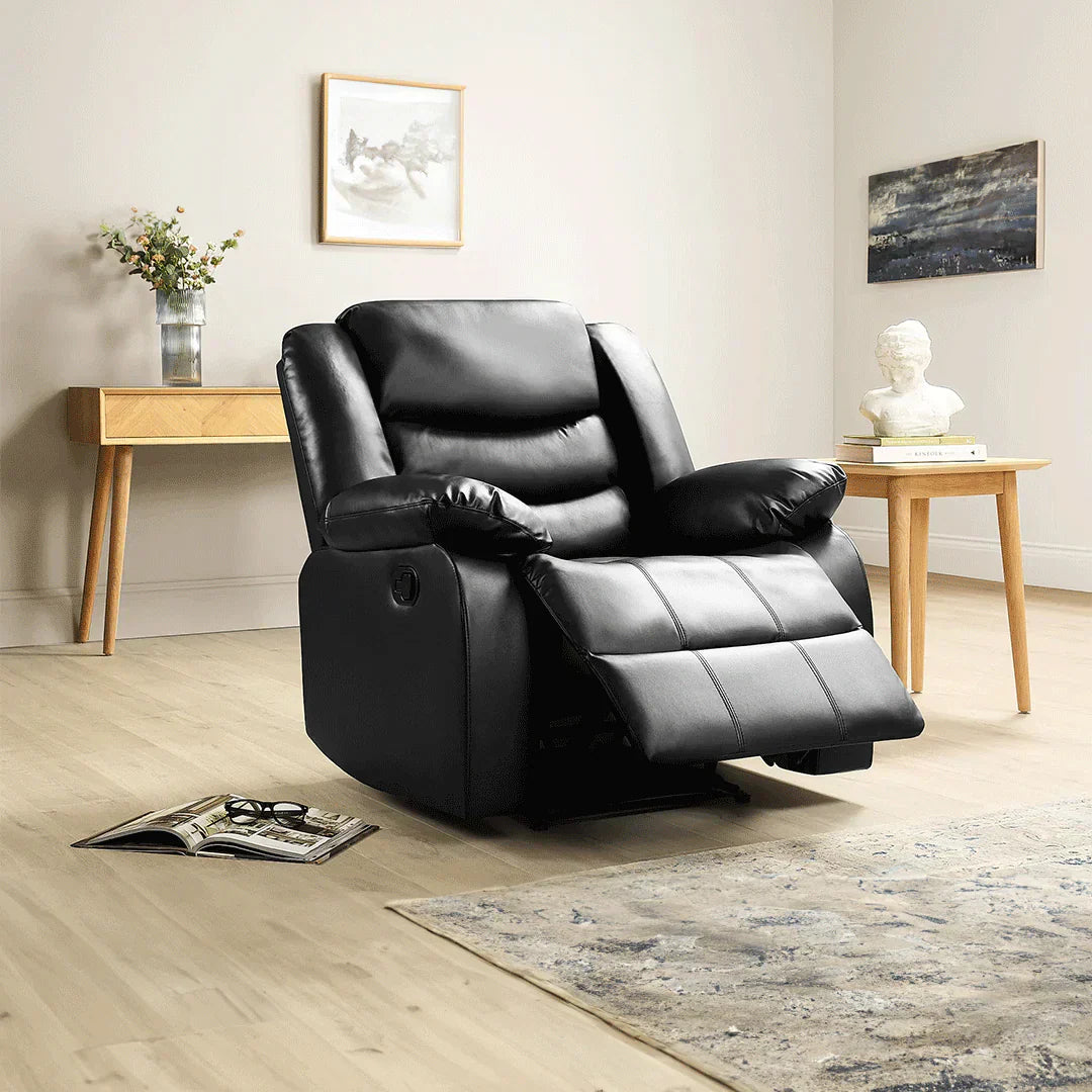 ROMA LEATHER RECLINER SOFA ARMCHAIR