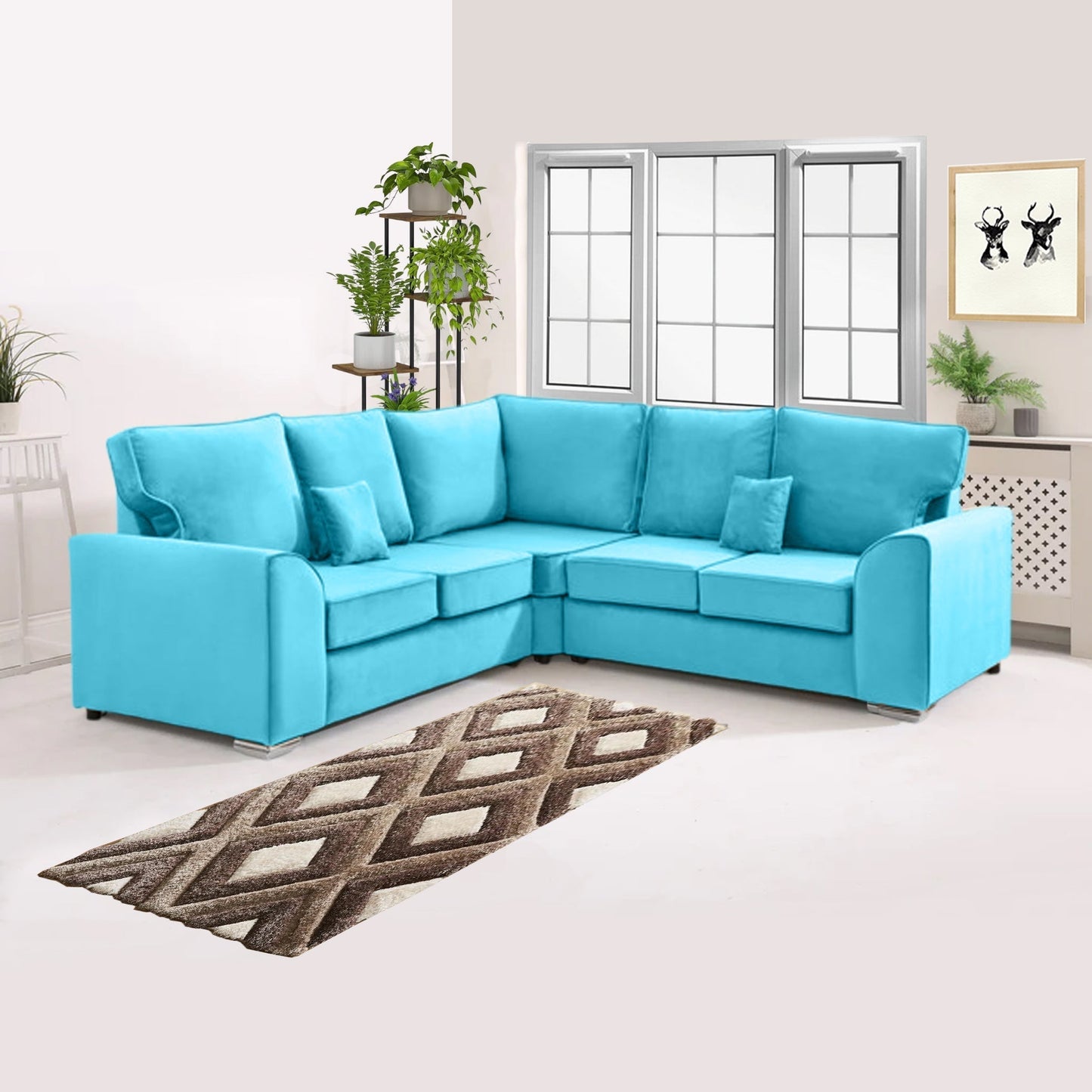 DYLAN DUAL ARM HIGH BACK 5 SEATER SOFA